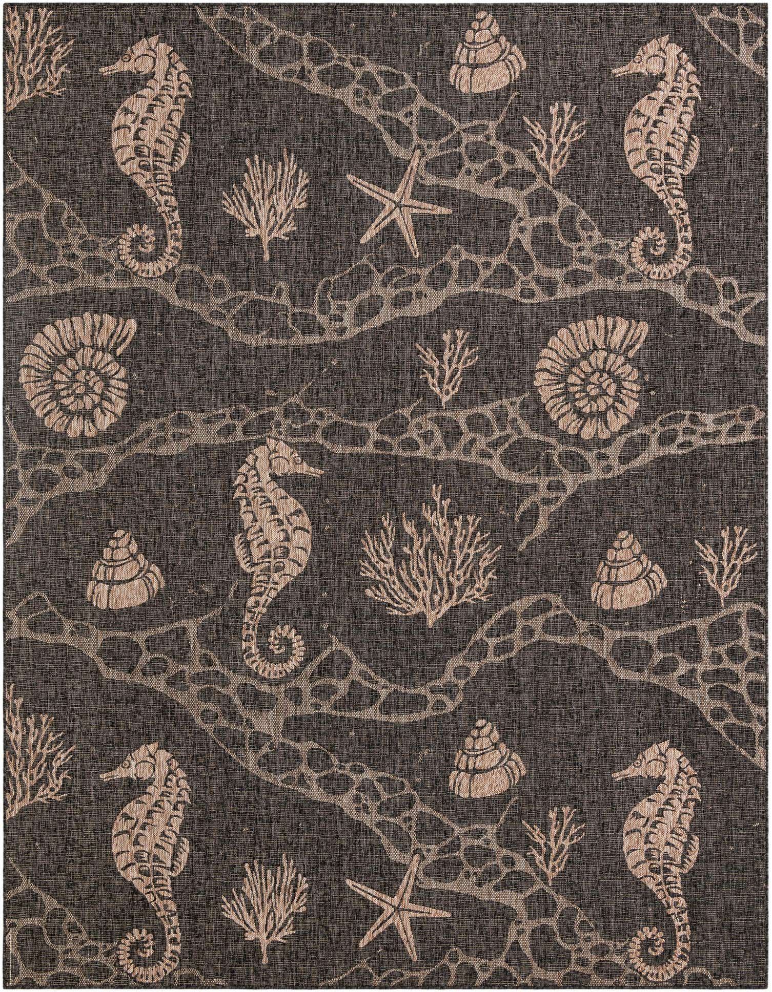 9' x 12' Easy-Clean Coastal Indoor / Outdoor Rug