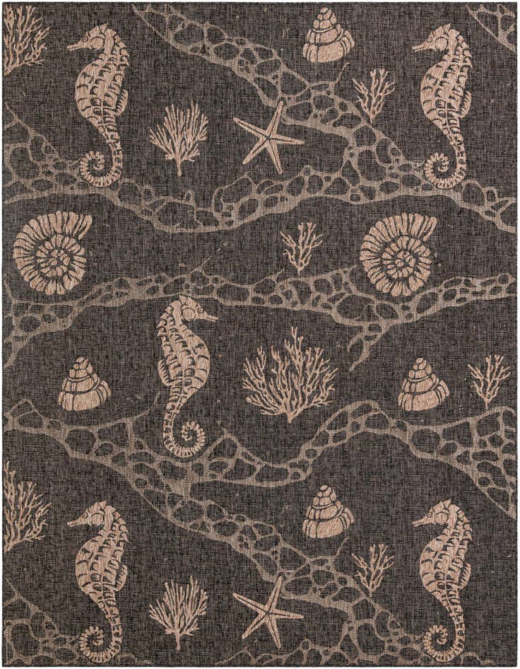 Detail image of 9' x 12' Easy-Clean Coastal Indoor / Outdoor Rug