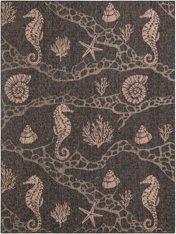 Detail image of 9' x 12' Easy-Clean Coastal Indoor / Outdoor Rug