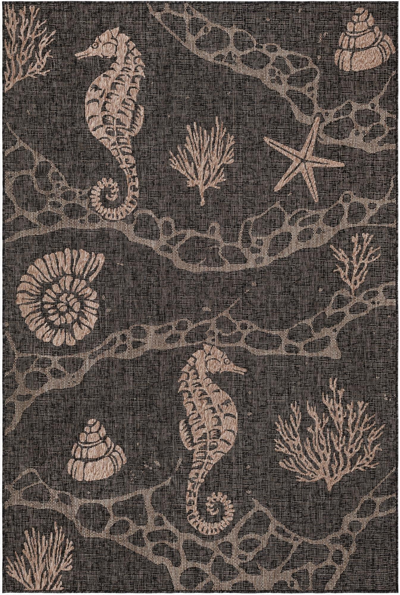 Primary image 6' x 9'  Washable Coastal Indoor / Outdoor Rug