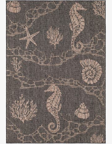 5' 3 x 8' Easy-Clean Coastal Indoor / Outdoor Rug