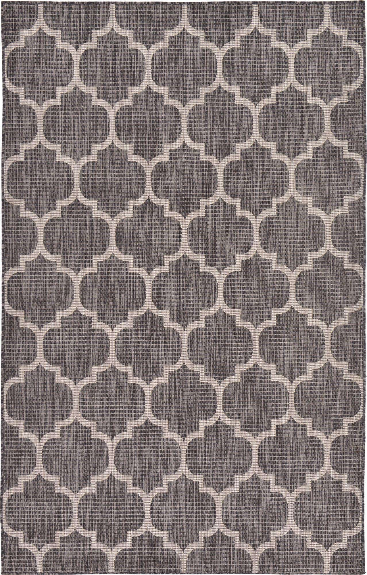 5' 3 x 8' Easy-Clean Lattice Indoor / Outdoor Rug