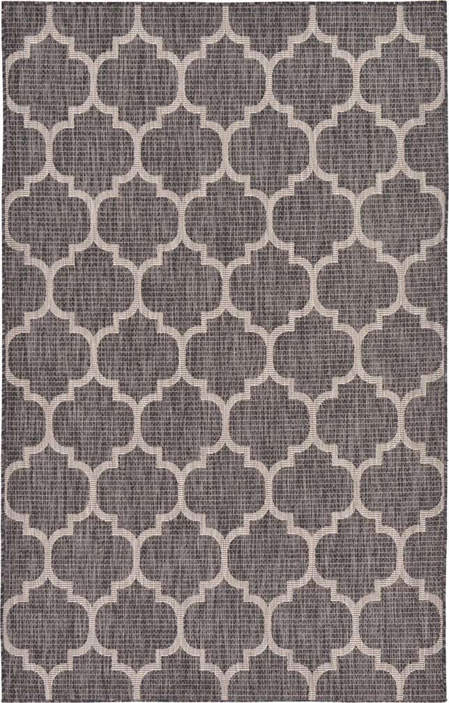 5' 3 x 8' Easy-Clean Lattice Indoor / Outdoor Rug