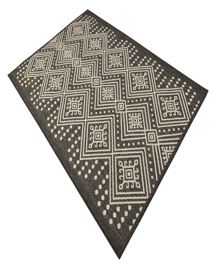 Detail image of 5' 3 x 7' 8 Easy-Clean Modern Indoor / Outdoor Rug