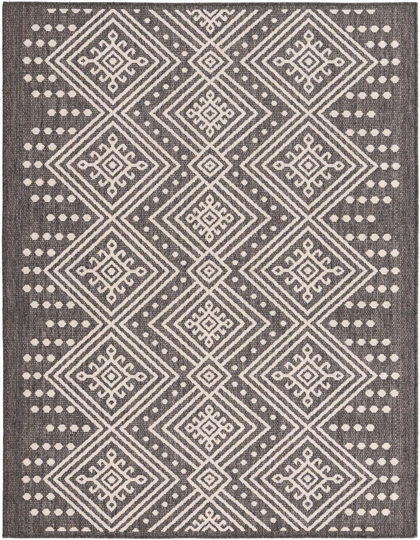 5' 3 x 7' 8 Easy-Clean Modern Indoor / Outdoor Rug