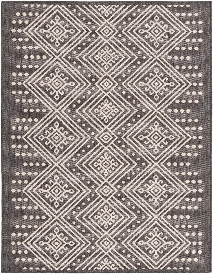 Detail image of 5' 3 x 7' 8 Easy-Clean Modern Indoor / Outdoor Rug