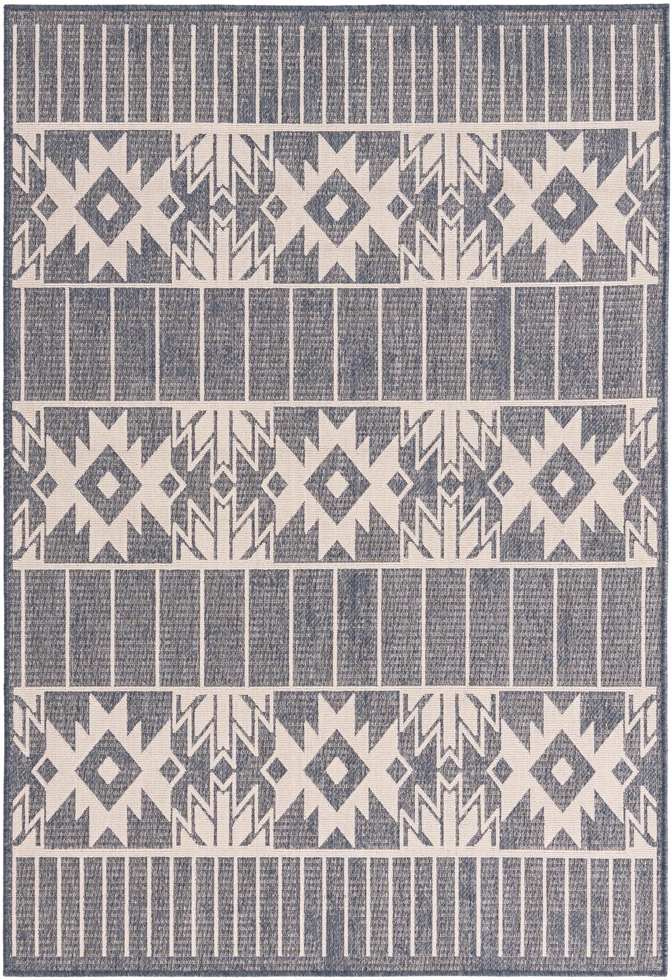 5' 3 x 7' 9 Easy-Clean Modern Indoor / Outdoor Rug