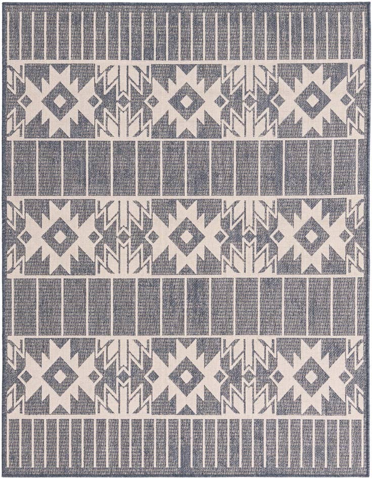 Detail image of 5' 3 x 7' 9 Easy-Clean Modern Indoor / Outdoor Rug