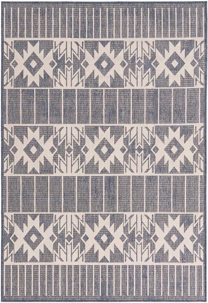 5' 3 x 7' 9 Easy-Clean Modern Indoor / Outdoor Rug