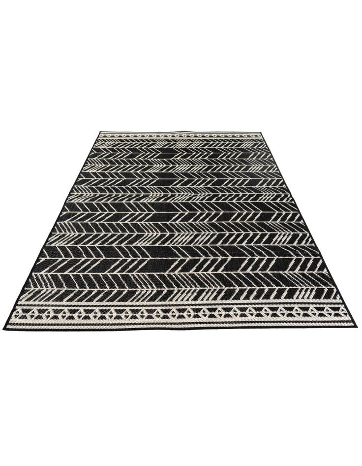 Detail image of 5' 3 x 7' 8 Easy-Clean Modern Indoor / Outdoor Rug