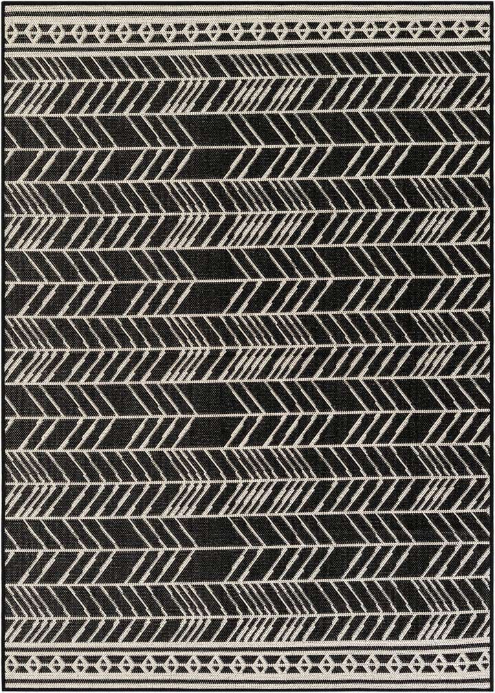 5' 3 x 7' 8 Easy-Clean Modern Indoor / Outdoor Rug