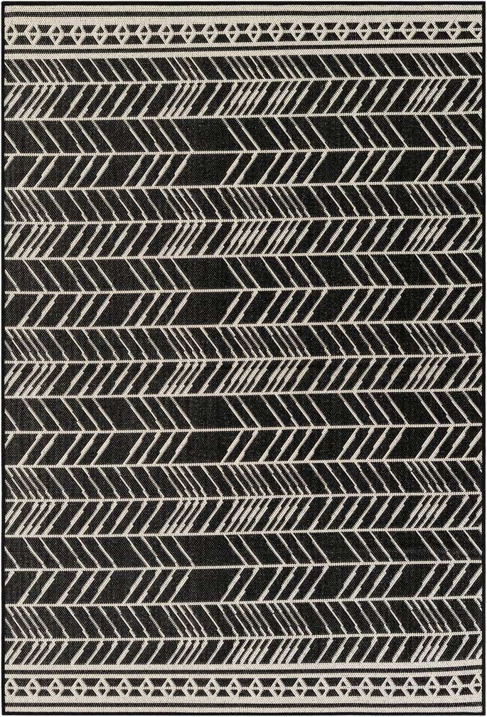 5' 3 x 7' 8 Easy-Clean Modern Indoor / Outdoor Rug