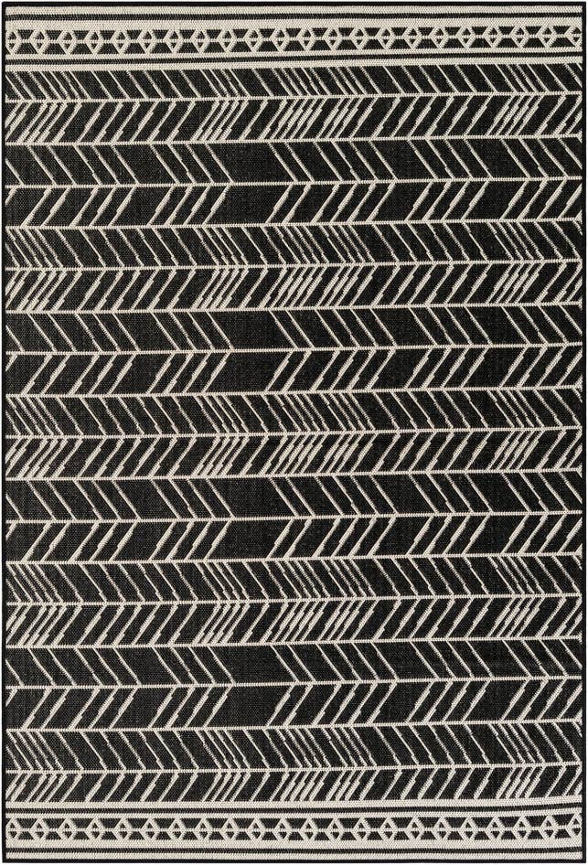 Detail image of 5' 3 x 7' 8 Easy-Clean Modern Indoor / Outdoor Rug