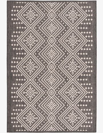 5' 3 x 7' 8 Easy-Clean Modern Indoor / Outdoor Rug