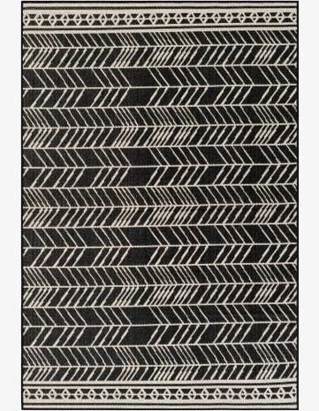 5' 3 x 7' 8 Easy-Clean Modern Indoor / Outdoor Rug