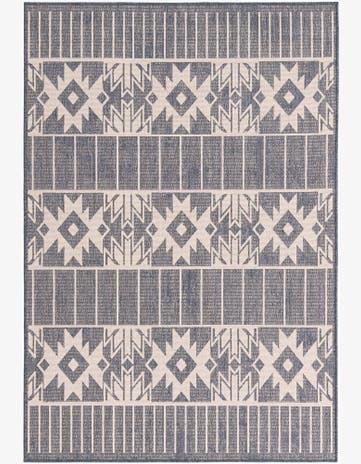 5' 3 x 7' 9 Easy-Clean Modern Indoor / Outdoor Rug