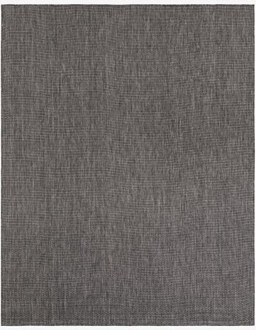 Black Easy-Clean Solid Indoor / Outdoor Rug
