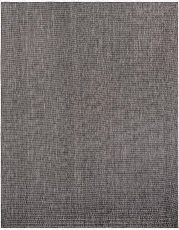 Black Easy-Clean Solid Indoor / Outdoor Rug