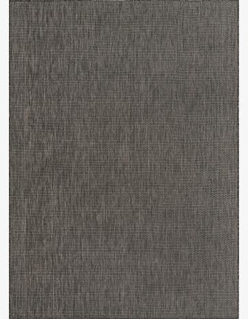 Black Easy-Clean Solid Indoor / Outdoor Rug
