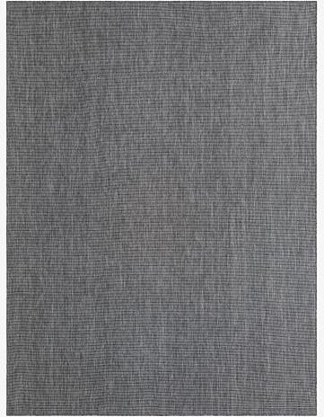 Black Easy-Clean Solid Indoor / Outdoor Rug