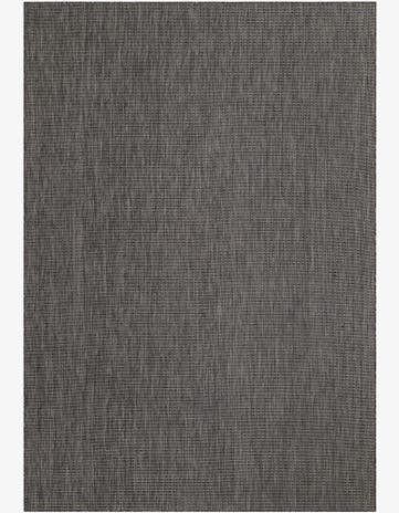 Black Easy-Clean Solid Indoor / Outdoor Rug