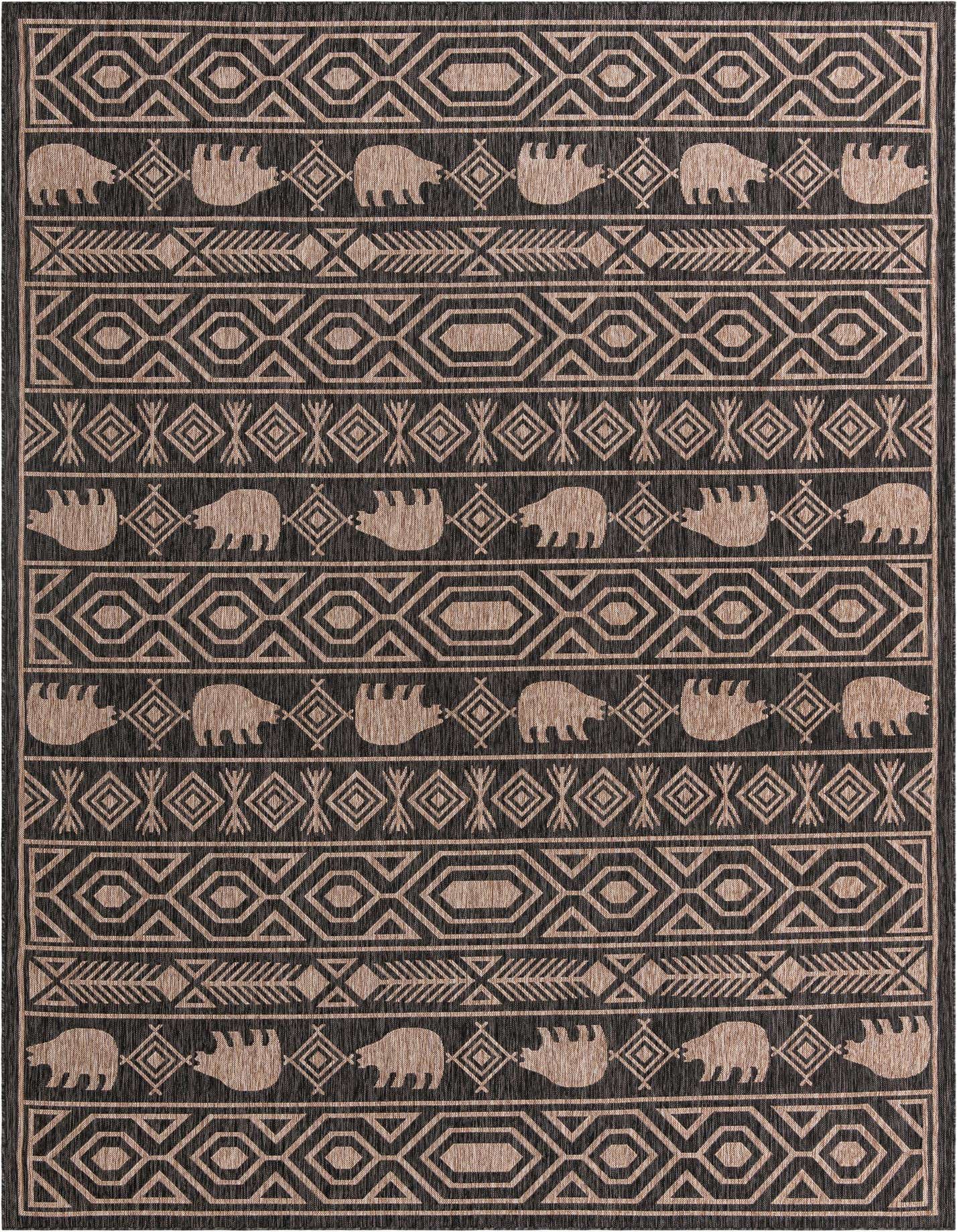 10' x 14' Easy-Clean Southwestern Indoor / Outdoor Rug