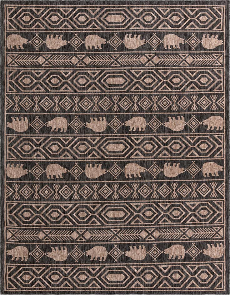Detail image of 10' x 14' Easy-Clean Southwestern Indoor / Outdoor Rug