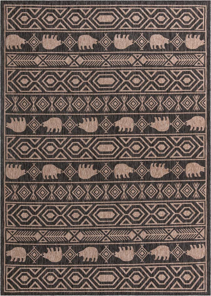 Detail image of 10' x 14' Easy-Clean Southwestern Indoor / Outdoor Rug
