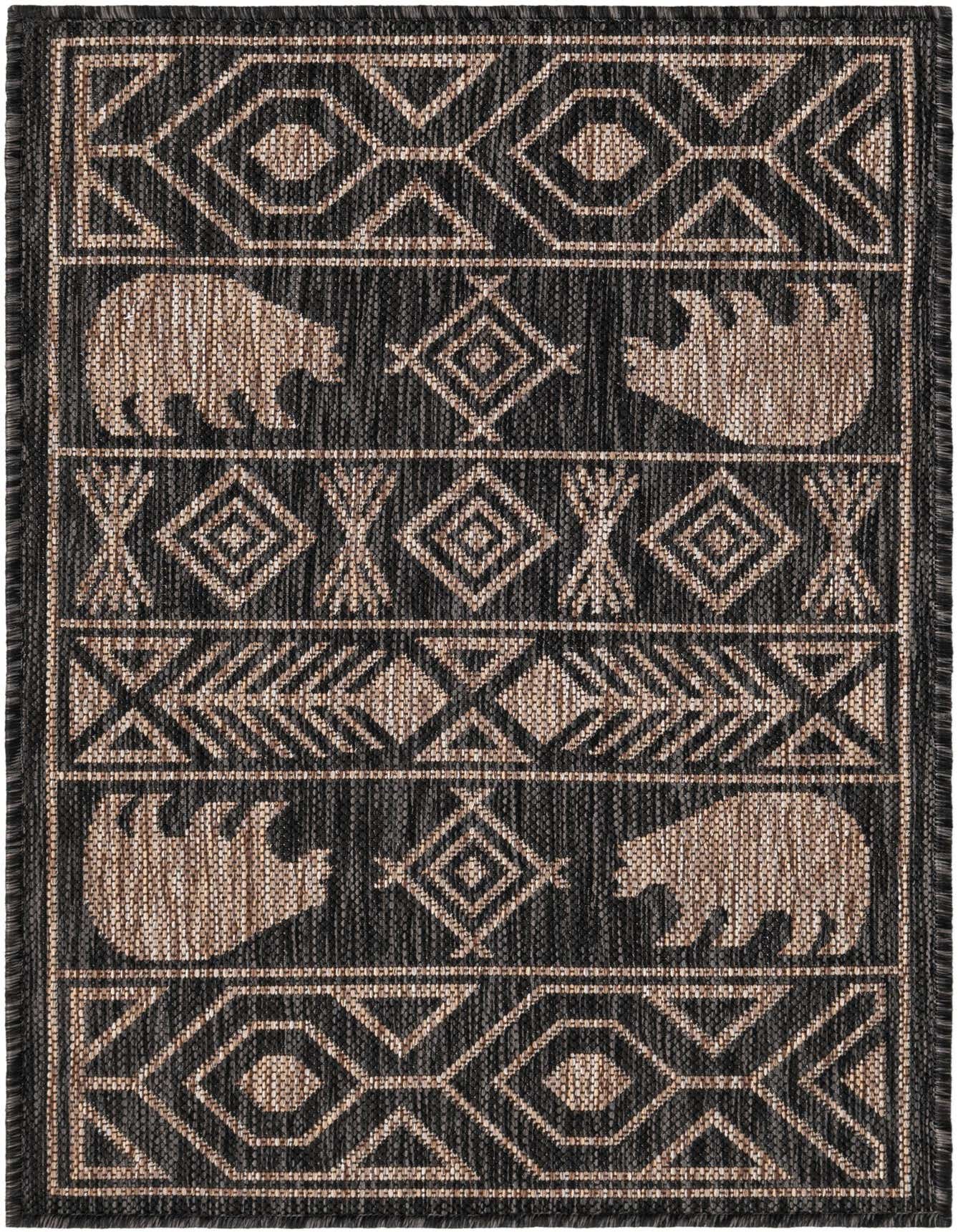 2' x 3' Easy-Clean Southwestern Indoor / Outdoor Rug