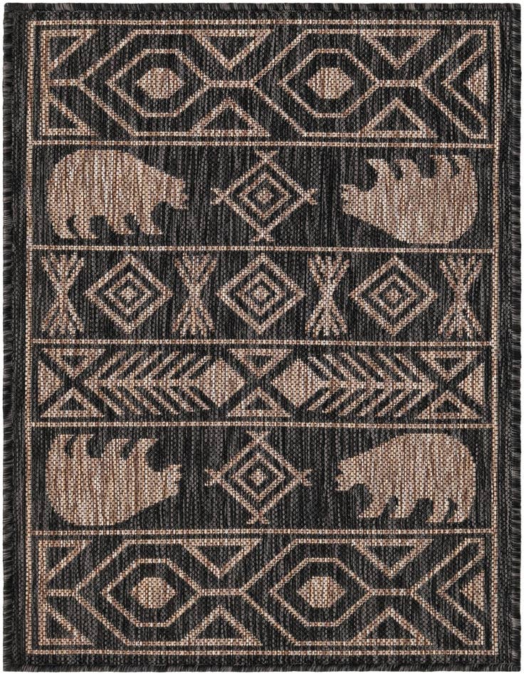 Detail image of 2' x 3' Easy-Clean Southwestern Indoor / Outdoor Rug