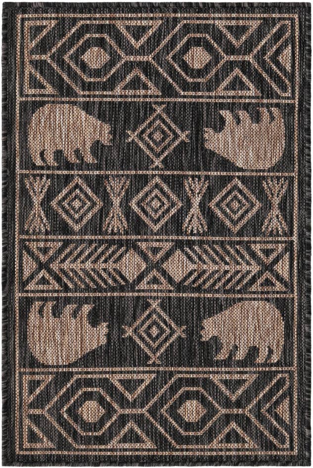 Detail image of 2' x 3' Easy-Clean Southwestern Indoor / Outdoor Rug