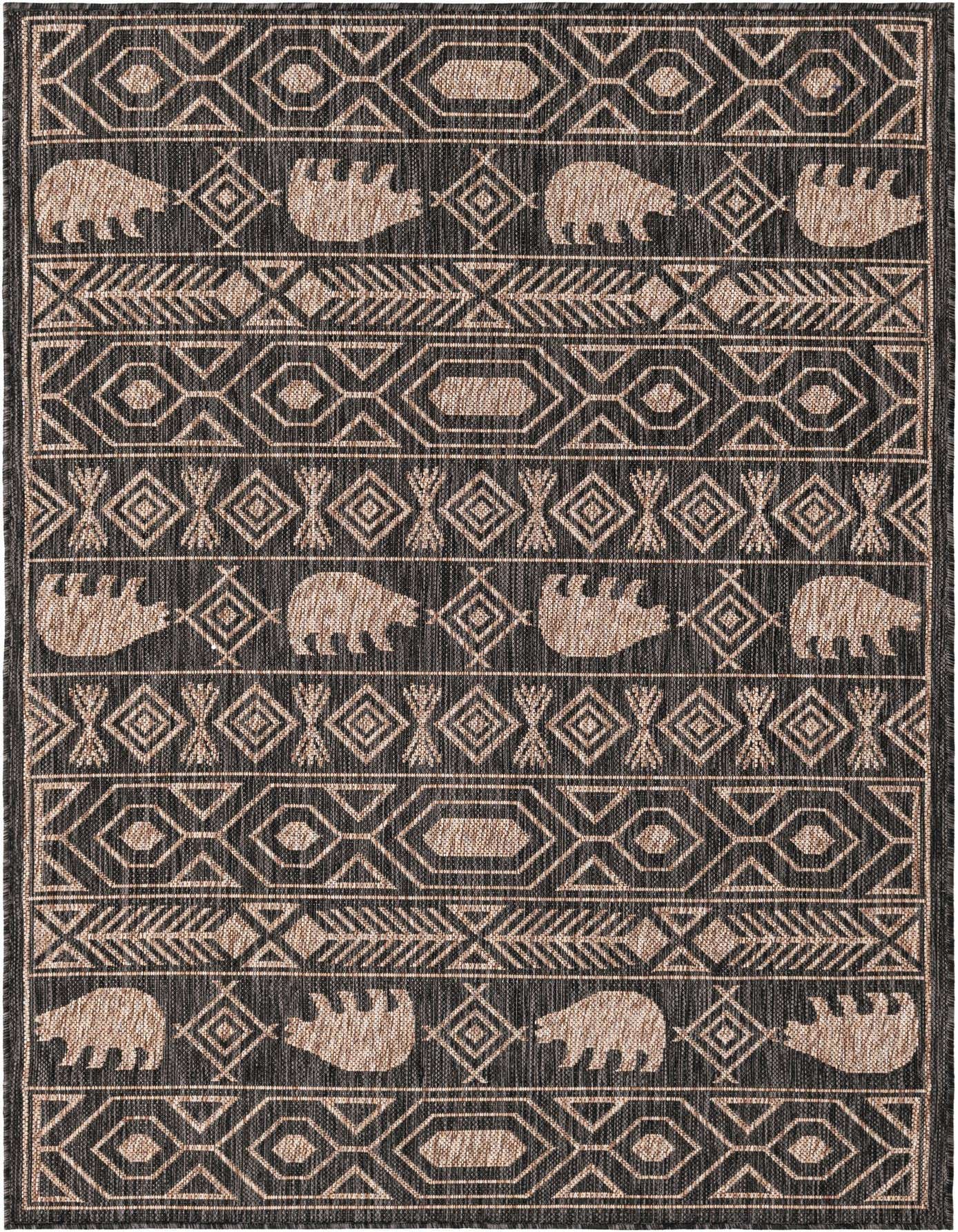 4' x 6' Easy-Clean Southwestern Indoor / Outdoor Rug