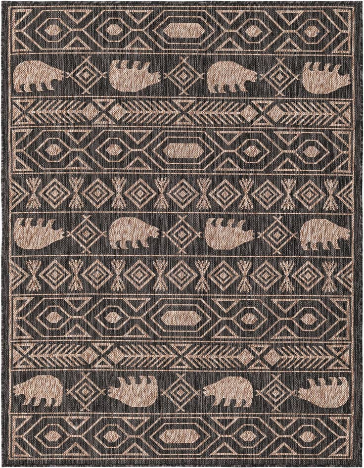 Detail image of 4' x 6' Easy-Clean Southwestern Indoor / Outdoor Rug