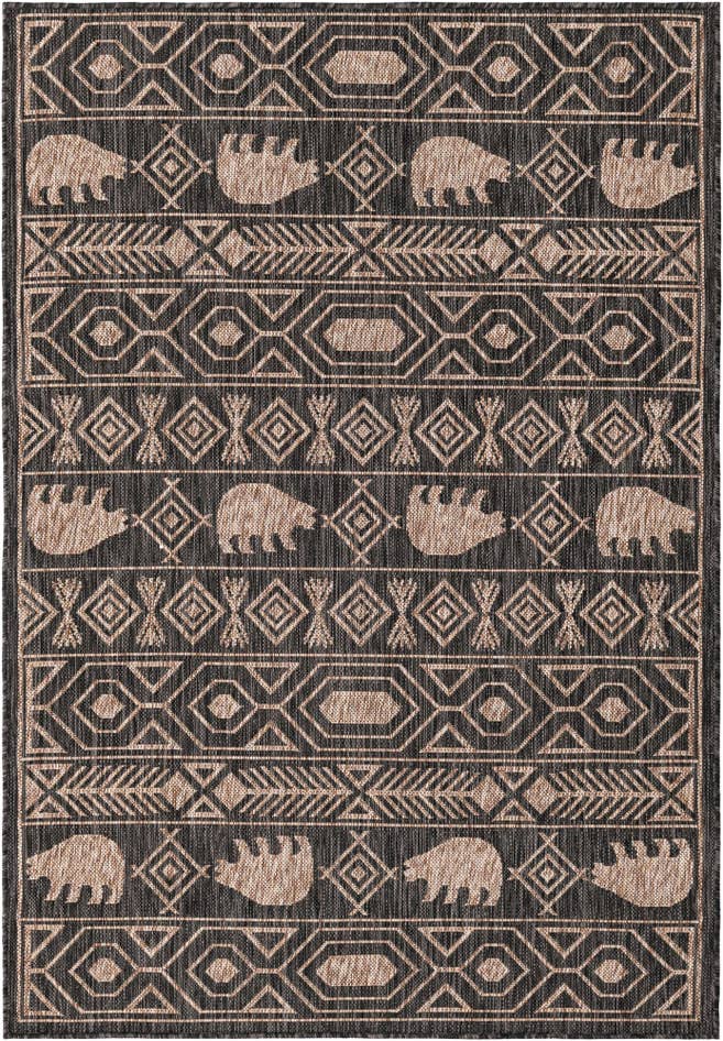Detail image of 4' x 6' Easy-Clean Southwestern Indoor / Outdoor Rug