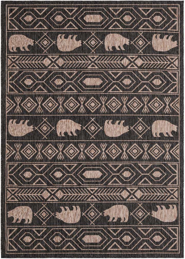 5' 3 x 8' Easy-Clean Southwestern Indoor / Outdoor Rug