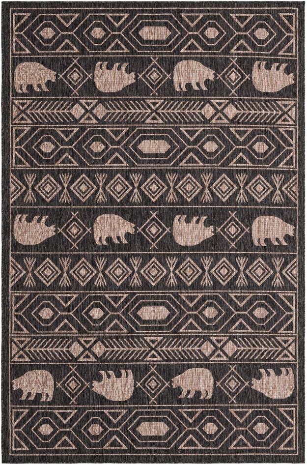 Detail image of 5' 3 x 8' Easy-Clean Southwestern Indoor / Outdoor Rug