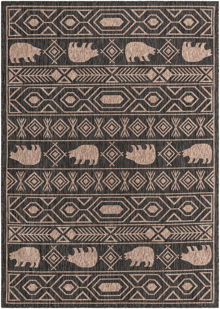 6' x 9' Easy-Clean Southwestern Indoor / Outdoor Rug
