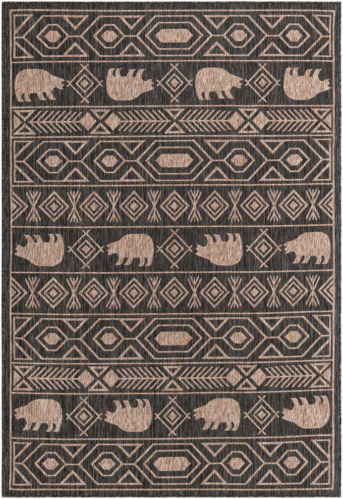 6' x 9' Easy-Clean Southwestern Indoor / Outdoor Rug