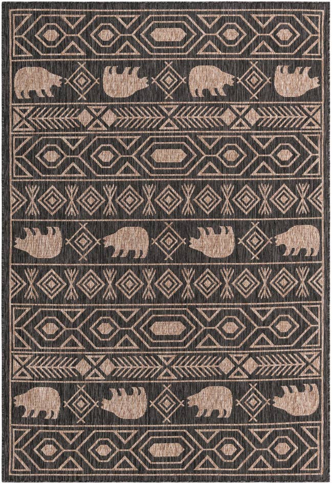 Detail image of 6' x 9' Easy-Clean Southwestern Indoor / Outdoor Rug