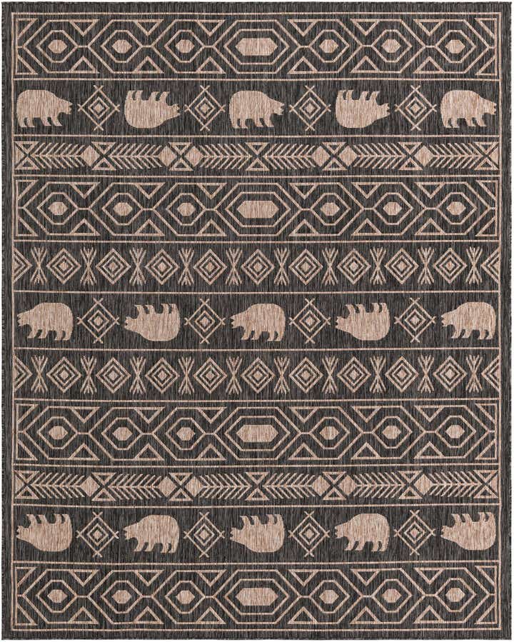 7' 10 x 10' Easy-Clean Southwestern Indoor / Outdoor Rug