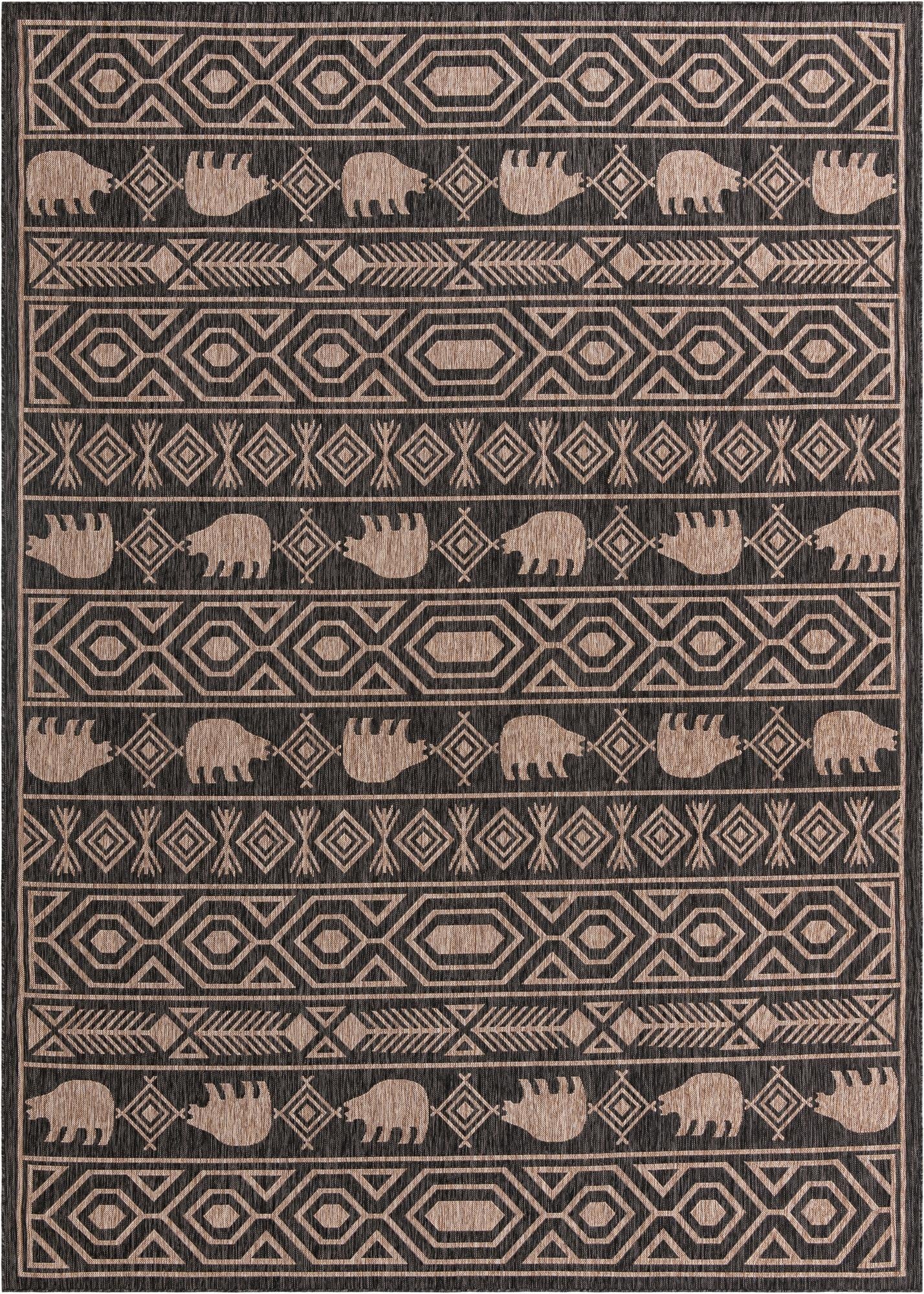 10' x 14'  Washable Southwestern Indoor / Outdoor Rug