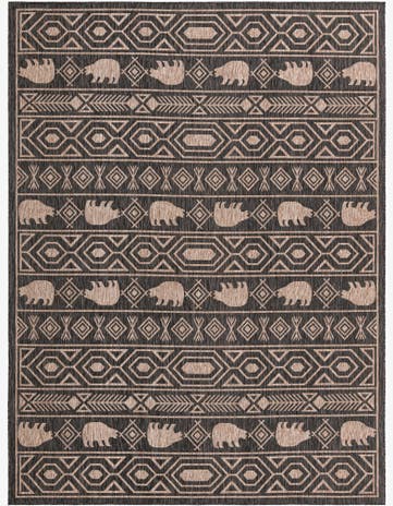 9' x 12' Easy-Clean Southwestern Indoor / Outdoor Rug