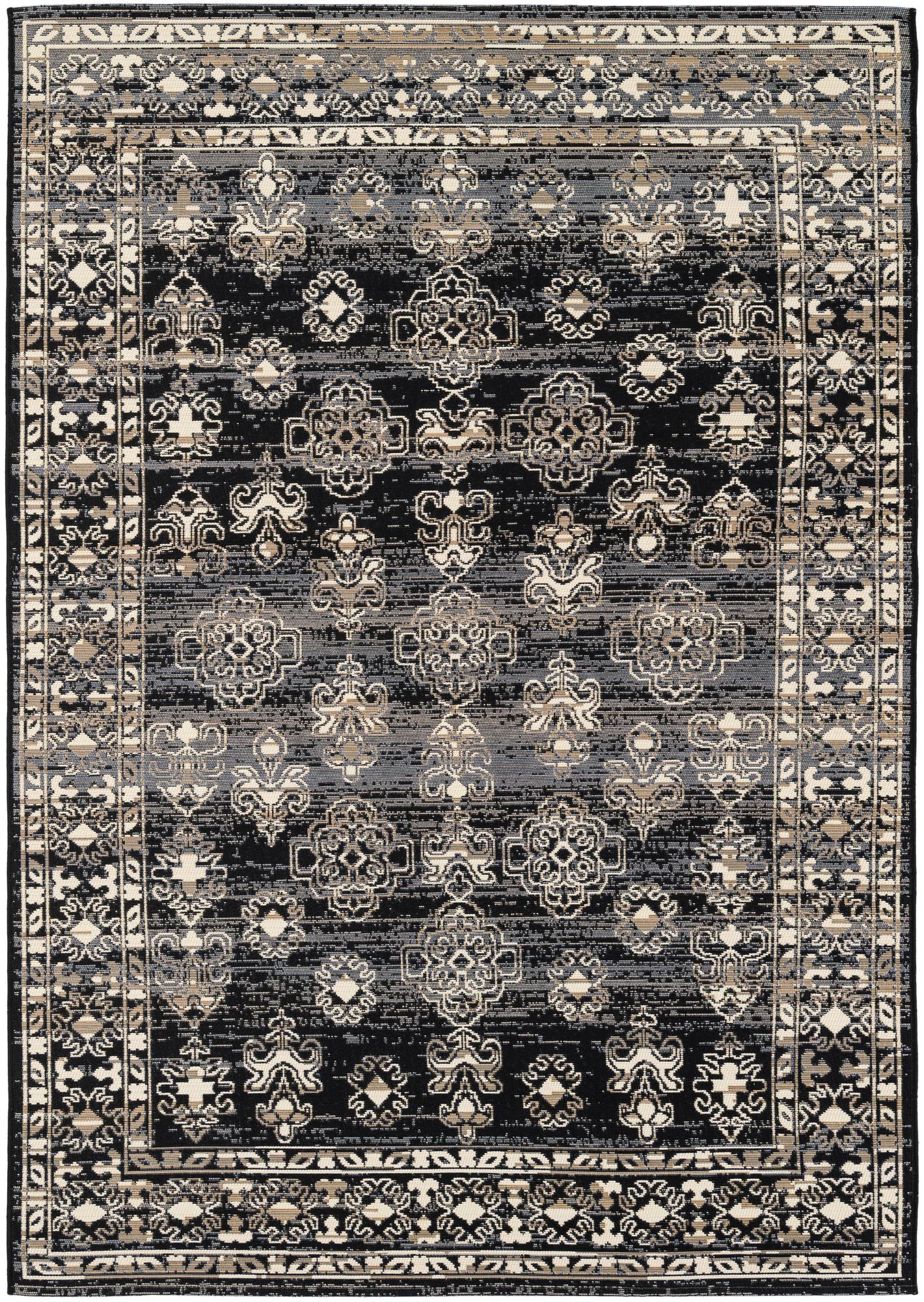 5' 2 x 7' 7 Easy-Clean Traditional Indoor / Outdoor Rug