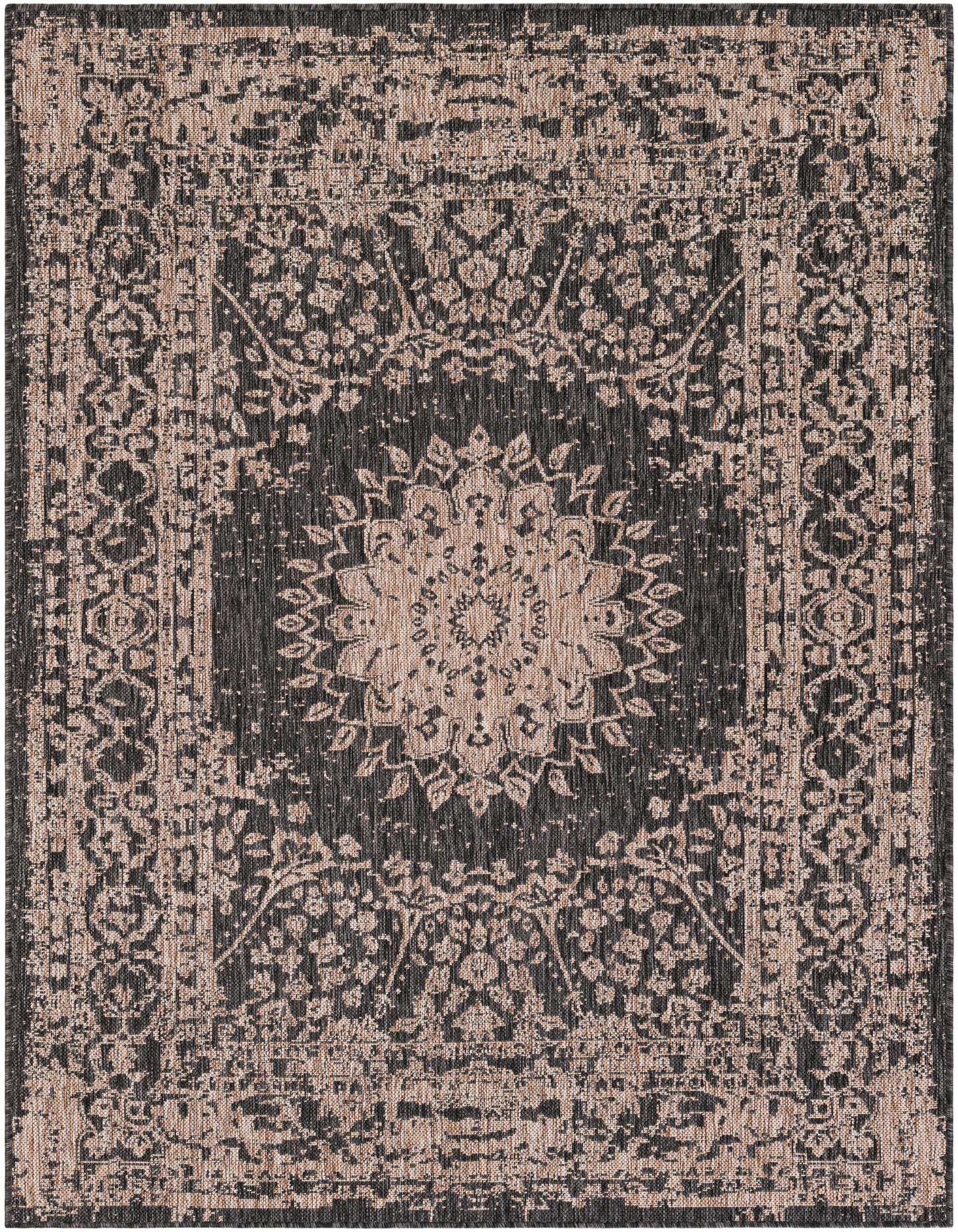 5' 3 x 7' Easy-Clean Traditional Indoor / Outdoor Rug