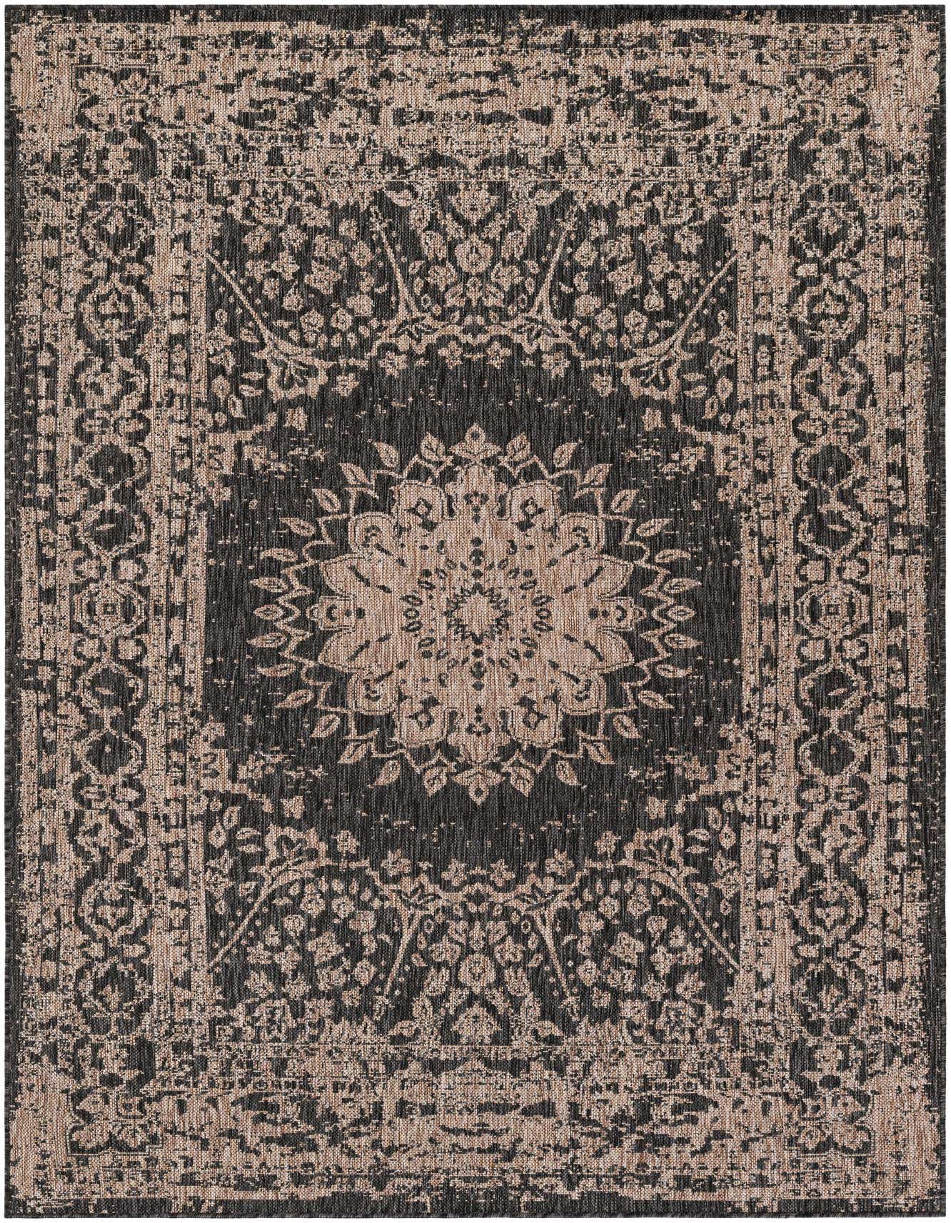 5' 3 x 8' Easy-Clean Traditional Indoor / Outdoor Rug