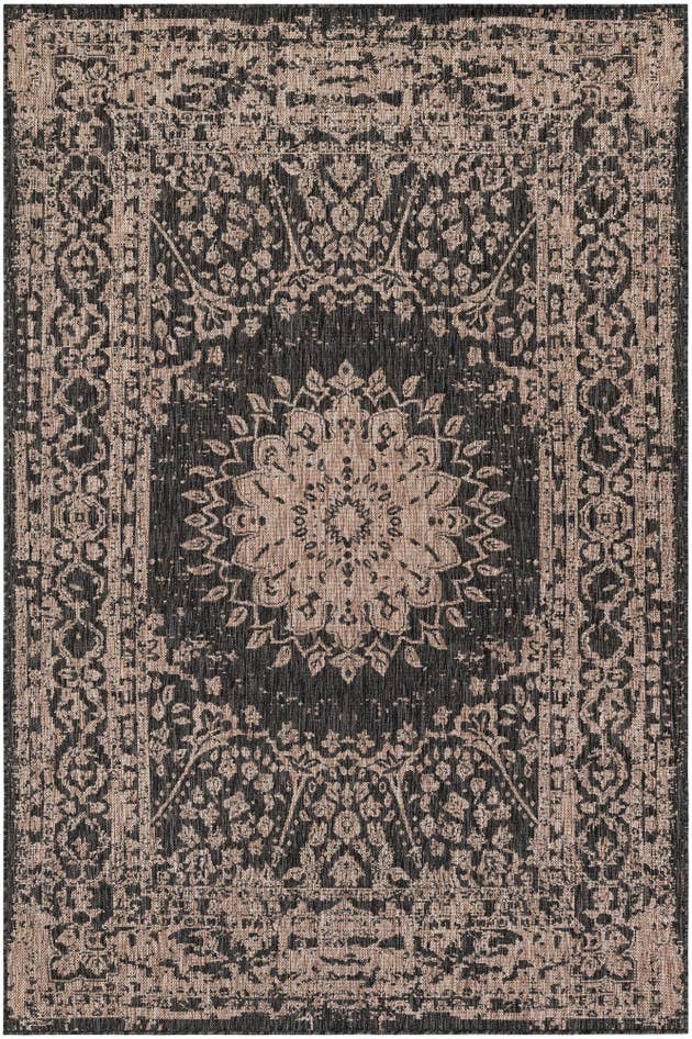 Detail image of 5' 3 x 8' Easy-Clean Traditional Indoor / Outdoor Rug