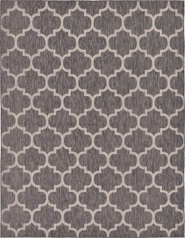 Detail image of 7' 10 x 11' Easy-Clean Trellis Indoor / Outdoor Rug