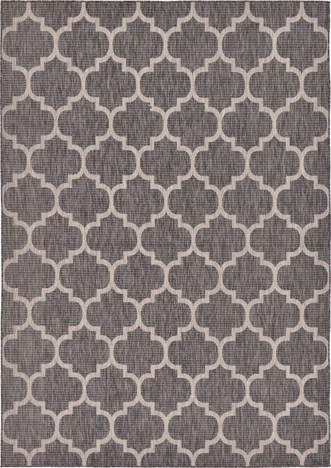 Detail image of 7' 10 x 11' Easy-Clean Trellis Indoor / Outdoor Rug