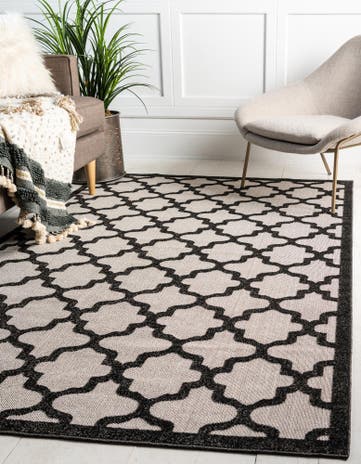 9' x 12' 2 Easy-Clean Trellis Indoor / Outdoor Rug
