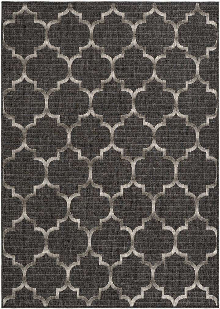 5' 3 x 7' Easy-Clean Trellis Indoor / Outdoor Rug